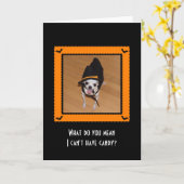 Carte de Halloween - ce qui vous me signifient ne (Fleur jaune)