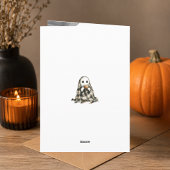 Carte de Halloween chaleureuse avec un gentil fant
