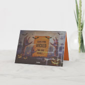 Carte de Halloween de cimetière méchant (Dos)