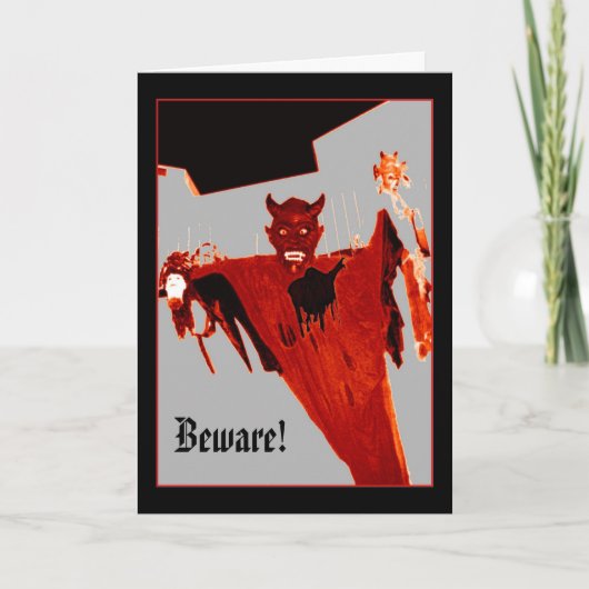Carte de Halloween "de diable se levant" (Devant)