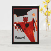 Carte de Halloween "de diable se levant" (Fleur jaune)