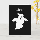 Carte de Halloween de fantôme (Fleur jaune)