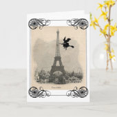 Carte de Halloween de sorcière de Paris (Fleur jaune)