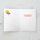 Carte de Halloween de sorcière d'ours de nounours (Intérieur)