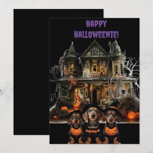 Carte de Halloween de teckel