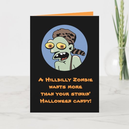 Carte de Halloween de zombi de montagnard (Devant)