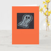 Carte de Halloween du fantôme de Hélène (Fleur jaune)