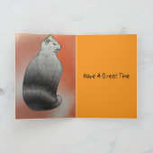 Carte de Halloween éditable Chat Noir (Intérieur)