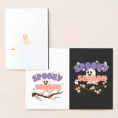 Carte de Halloween en papier alu Saison effrayante (Affichage)