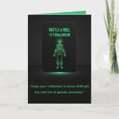 Carte de Halloween Glow Skeleton (Devant)