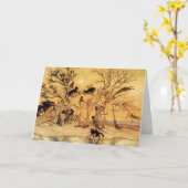 Carte de Halloween : Le sabbath (Fleur jaune)