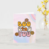Carte de Halloween mignonne « Boo to You » (Fleur jaune)
