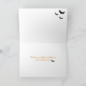 Carte de Halloween pleine lune de chat noir (Intérieur)