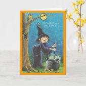 Carte de Halloween pour des enfants (Fleur jaune)