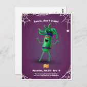 Carte de Halloween pour le Verseau (Devant / Derrière)