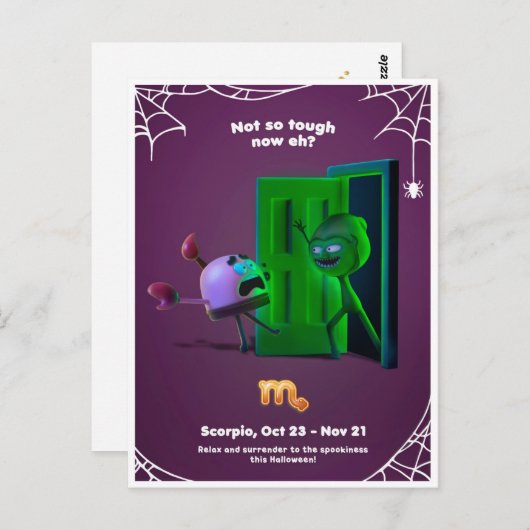 Carte de Halloween pour Scorpion (Devant / Derrière)