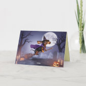 Carte de Halloween pour teckel (Dos)