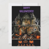 Carte de Halloween pour teckel (Devant)