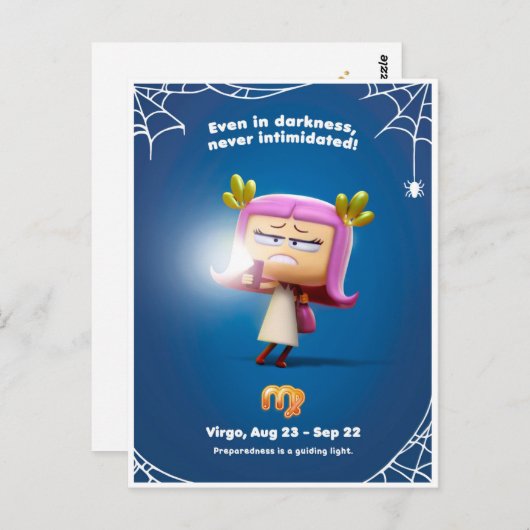 Carte de Halloween pour Vierge (Devant / Derrière)