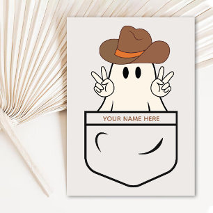 Carte de Halloween Thème Western Cow-boy Drôle Poc