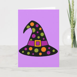 Carte de Halloween vierge Chapeau de Sorcière 