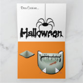 Carte de Halloween XL de masque de papier de (Intérieur)