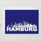 Carte de Hamburg City Skyline/Carte pliante/Invita (Devant)