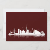Carte de Hamburg City Skyline/Carte pliante/Invita (Devant)