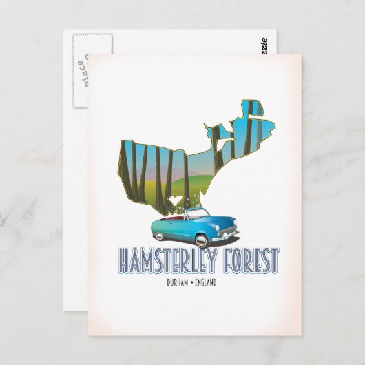Carte de Hamsterley Forest Durham Angleterre (Devant / Derrière)