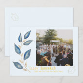 Carte de Hanouka élégante simple (Devant / Derrière)