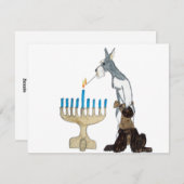 Carte de Hanoukka - de Chanukah (Devant / Derrière)