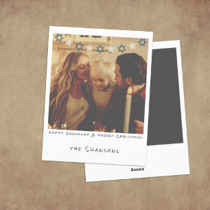 Carte de Hanukka/Noël pour photo instantanée nosta