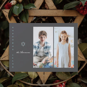 Carte de Hanukkah avec photo de l'étoile de David