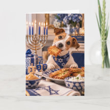 Carte de Hanukkah de Jack Russell