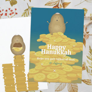 Carte de Hanukkah Latkes et Gelt