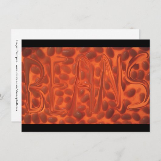 Carte de haricots cuits (Devant / Derrière)