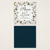 Carte de hashtag mariage floral belle Magnolia (Devant & derrière)