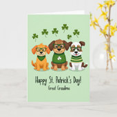 Carte de haut de chiot shamrock rayé (Fleur jaune)