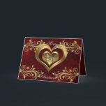 Carte de Heart Christmas<br><div class="desc">Hearts,  frills,  passionate red and snowmen pour les messages spéciaux.</div>
