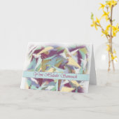 Carte de Hebrew Birthday Abstract (Fleur jaune)