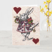 carte de héraut du lapin blanc (Fleur jaune)