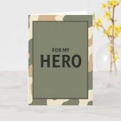 Carte de héros vert olive (Fleur jaune)