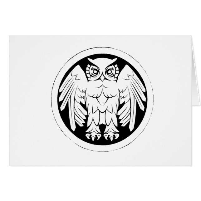 Carte de hibou (Devant horizontal)