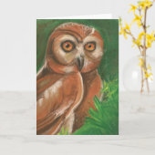 Carte de hibou (Fleur jaune)