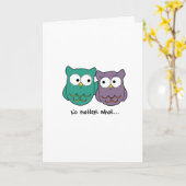 Carte De hibou amour toujours vous (Fleur jaune)