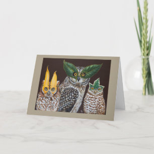 Carte de hibou mascarade
