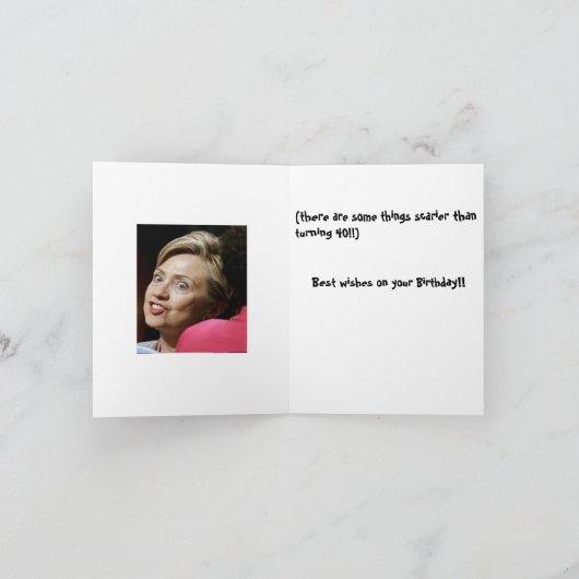 carte de hillary Clinton (Intérieur)
