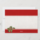 Carte de houx et de Noël de rayures (Dos)