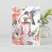 Carte de Hummingbird & Orchidée à l'aquarelle roma (Debout devant)