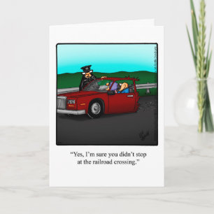Carte de Humour Bon Voyage pour un voyage sur la r